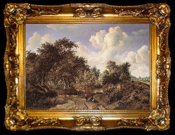 framed  HOBBEMA, Meyndert A Wooded Landscape f, ta009-2